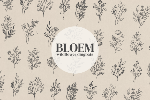 Bloem: A Beautiful Botanical Wildflower Font