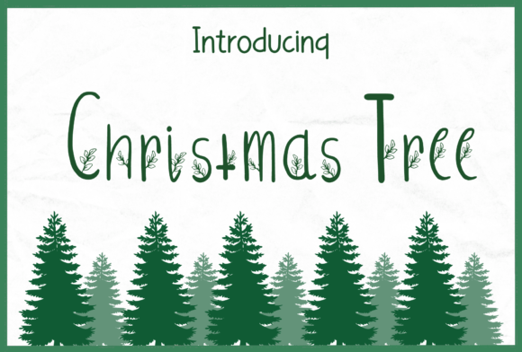 Christmas Tree Font: A Handwritten Design for Festive Creativity