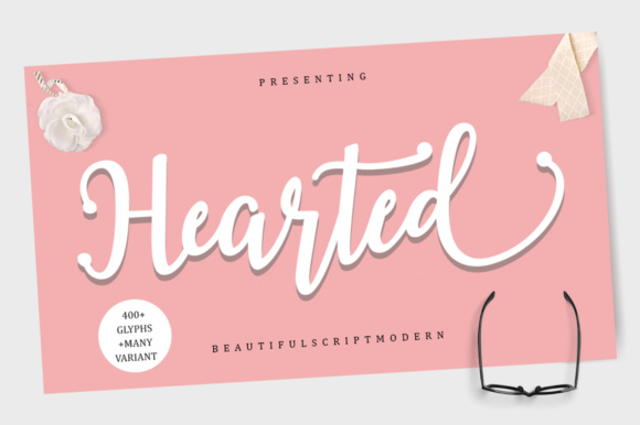 Discover Hearted Font: Your Modern Script for Elegant Design