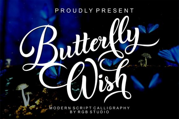 Discover the Charm of the Butterfly Wish Typeface