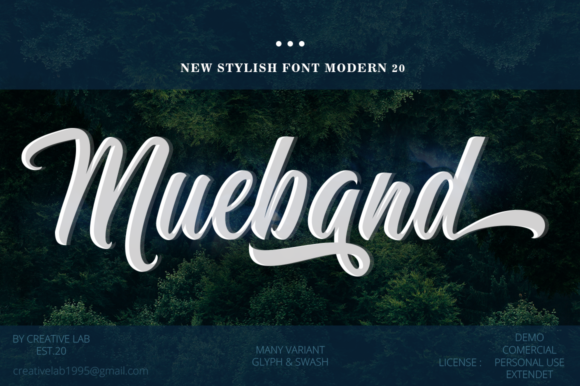 Mueband: Elegant Handwritten Font for Creative Designs