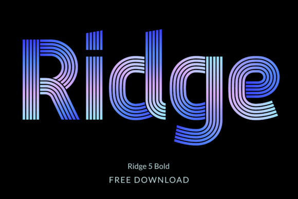 Ridge 5 Bold: A Modern Multi-Line Typeface
