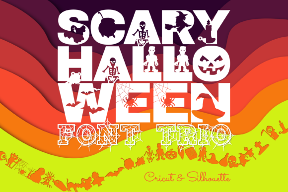 Scary Halloween Trio: A Versatile Font for Spooky Designs