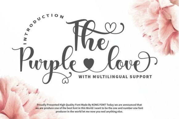 The Purple Love: A Playful Handwritten Font for Modern Designers