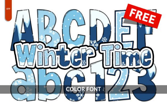 Winter Time Font: A Playful & Colorful Design Asset